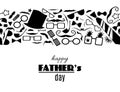 Happy FatherÃ¢â¬â¢s Day monochrome greeting card